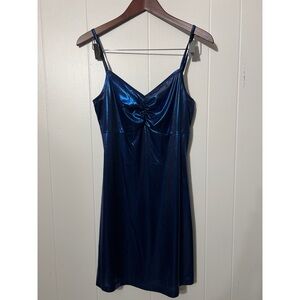 Fredericks Shimmering Blue Slip Dress